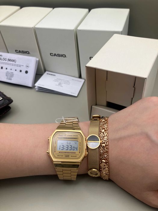 NOWY Casio Vintage A168WG | Złoty Klasyk | Unisex | Real Photo