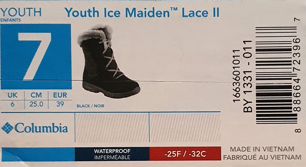 Ботинки Columbia p.39 зима