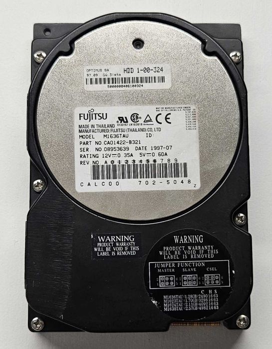 Dysk HDD Fujitsu 1,28GB IDE/ATA Retro PC