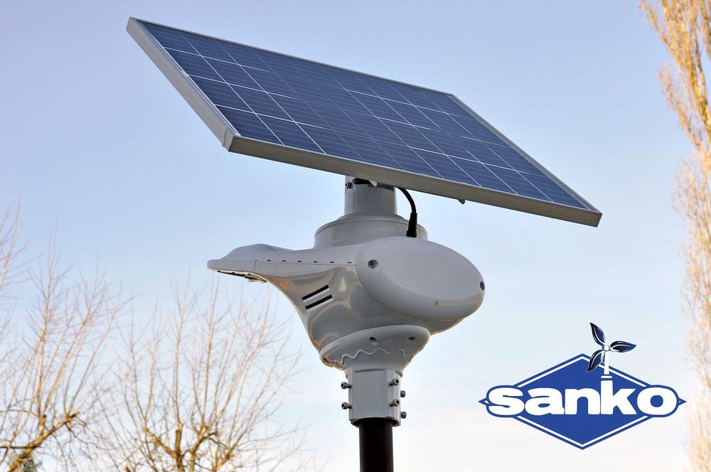 Lampa solarna uliczna Sanko SL-40-80 HYBRYDA 230V (LED 40W PV 80W)