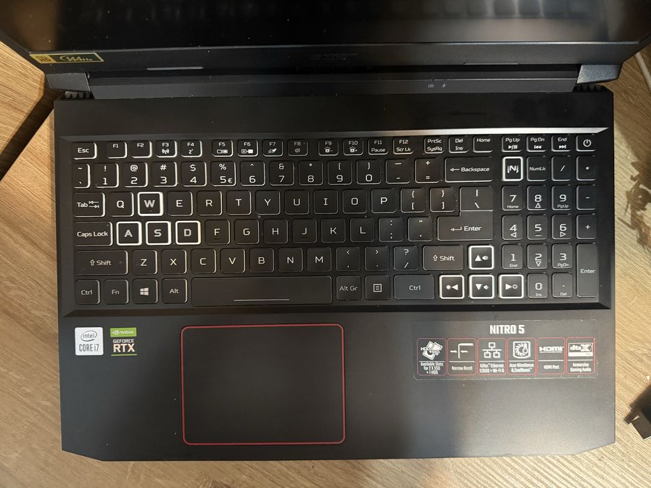 Laptop Acer nitro 5 rtx 3060 intel core i7 10750h