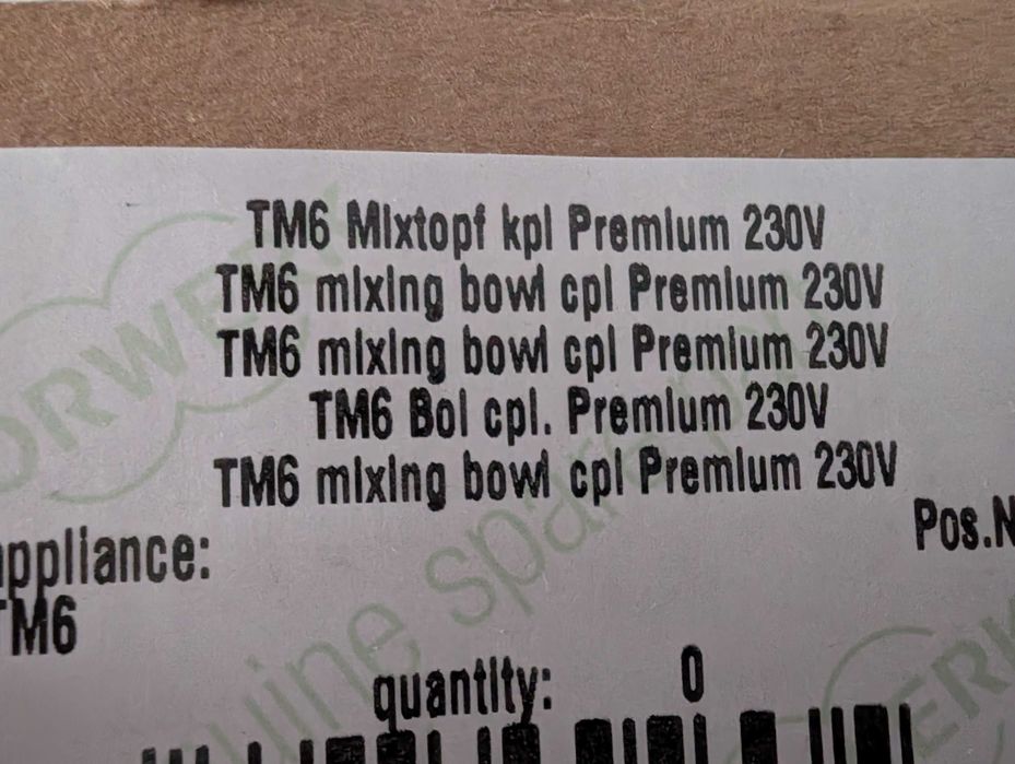 Copo TM6 completo - embalagem fechada