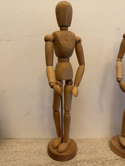 2 Manequins de Madeira Articulados para Desenho