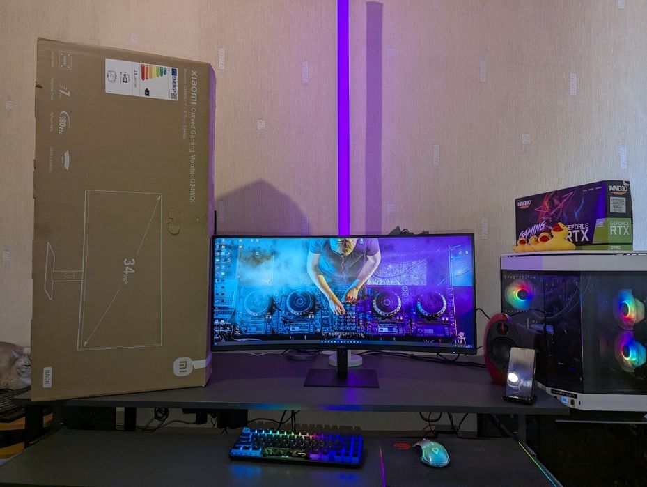 Монітор ігровий Xiaomi Curved Gaming Monitor G34WQi  180 Hz VA 3440x1440 21:9 (UltraWide QHD)