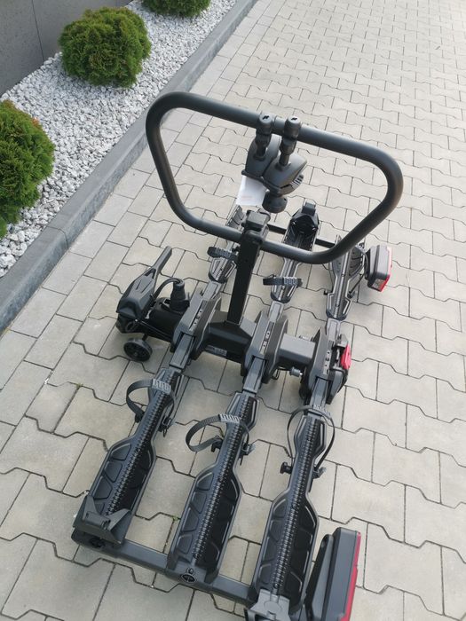 Bagażnik na hak 3 rowery Buzzrack, składany, rampa e-Bike, uchylny,