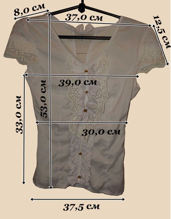 Детская одежда Блузка приталенная подростковая для школы рост 158-164