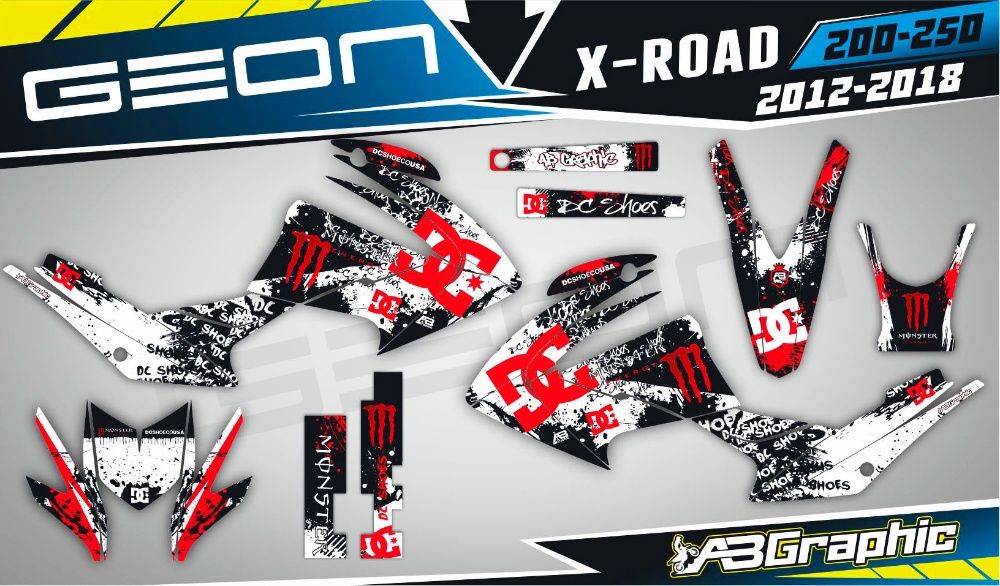 Наклейки Loncin SX2 Shineray 6B 6C Kovi Lite Max 250 300 Skybike CRDX
