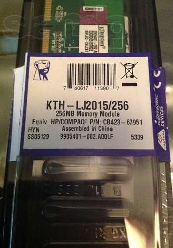 ОЗУ память Kingston 256MB KTH-LJ2015/256 CB423A CB42367951