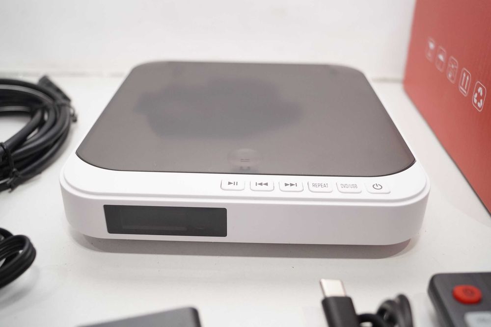 Mini odtwarzacz DVD kompaktowy CD MD115W HDMI USB TC AV