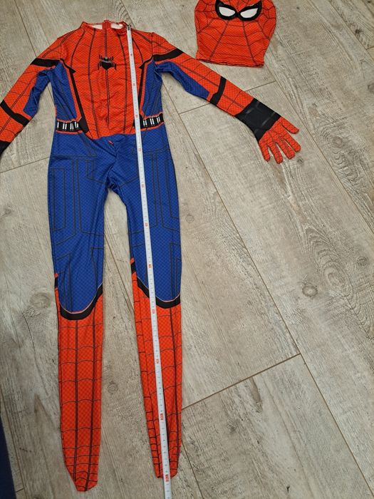 Kostium Spider-Man - niebieski/czerwony - rozm 110/116 (120) Wada