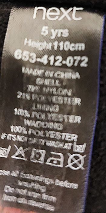 Kurtka zimowa 110 Next chłopięca ciepła Celsyus  chłopiec