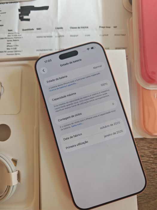 iPhone 17 Pro Max 512GB Laranja Novo(Nunca Usado)C/Garantia Aceito Retomas
