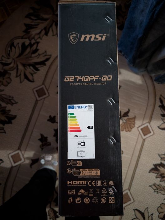 Монитор 27" MSI Gaming Quantum Dot G274QPF QD -- Rapid IPS 1ms GtG / 2