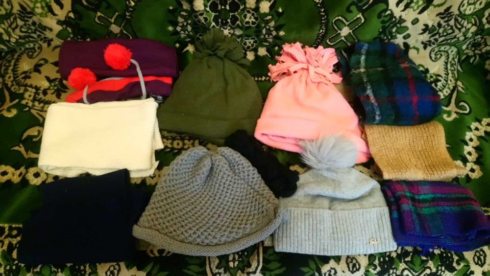 Шапка шарф набір берет пов'язка на голову