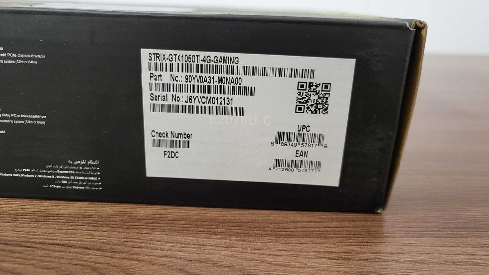 Відеокарта Asus GeForce GTX 1050 Ti ROG Strix 4GB GDDR5