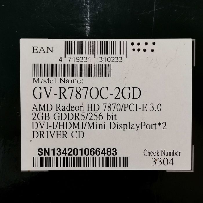 Відеокарта Gigabite HD 7870 2 gb oc