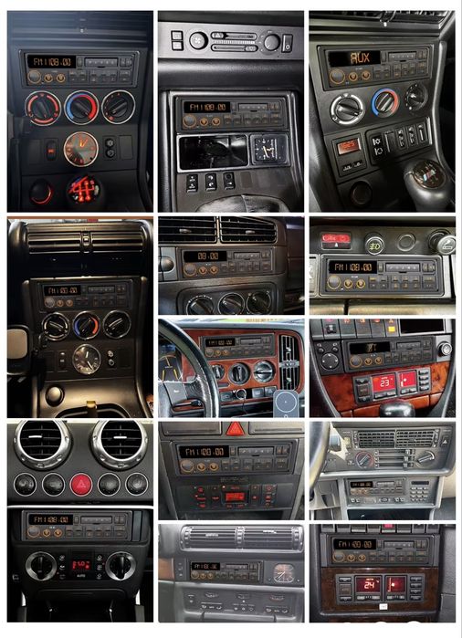 NOWE BMW Retro Radio Samochodowe 1DIN Bluetooth App USB AUX SD – 7 Kolorów Podświetlenia, Zestaw Głośnomówiący, Gwarancja