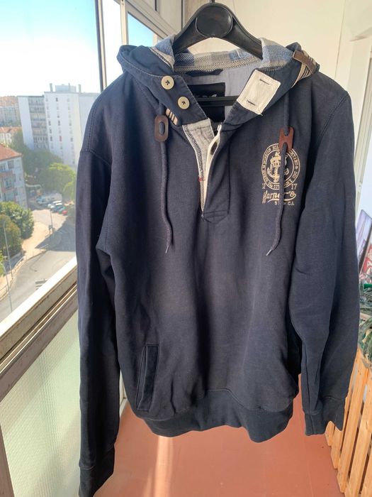 Sweatshirt com Capuz Cedar Wood State Azul Escuro – Tamanho L – Estilo Náutico
