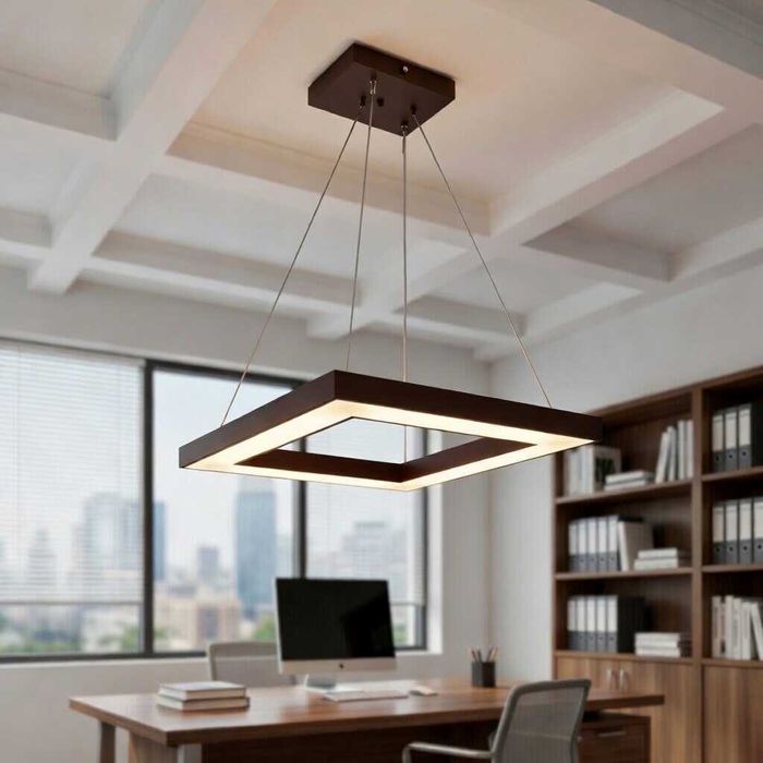 Candeeiro LED Suspenso Quadrado – 32W, 6000K