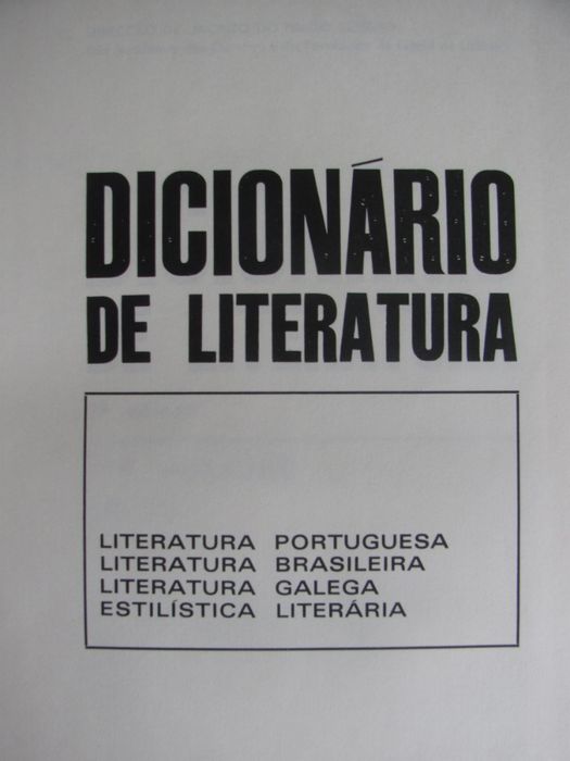 Dicionário de literatura; Portuguesa.Brasileira, Galega