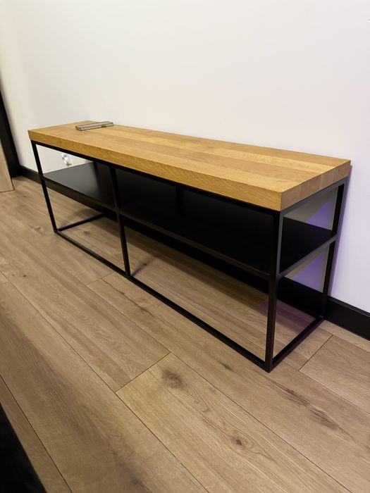 konsola z dębowym blatem, regał, szafka 130x30cm Primavera