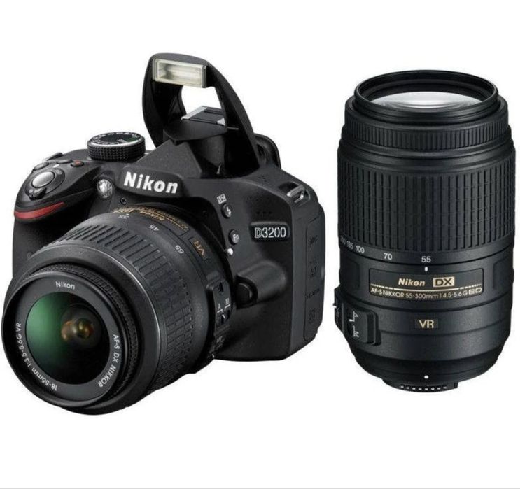 Nikon D3200 + 2 Lentes + Tripé Hama – Excelente Estado