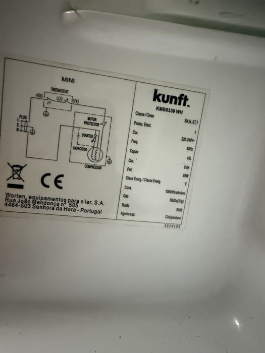 Mini frigorifico Kunft 45 L