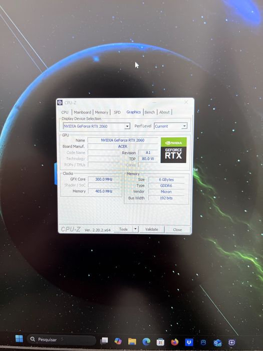 Acer Predator Helios 300 (PH315-53-74BC) | i7 10ª Ger | RTX 2060 | 32GB | Bateria NOVA