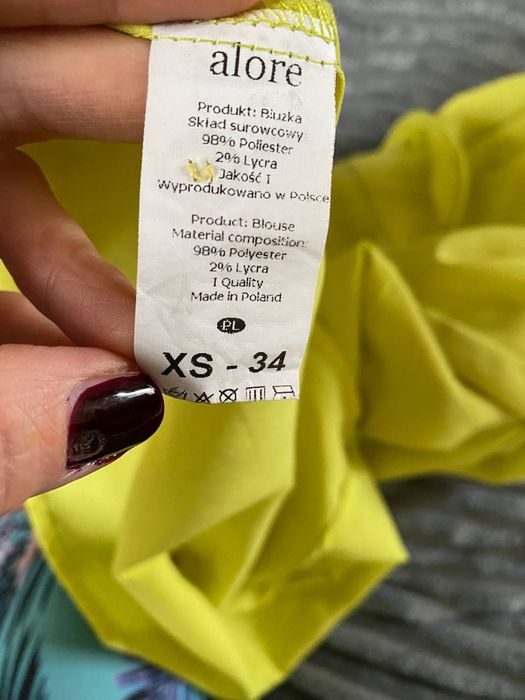 Limonkowa bluzka XS Nife