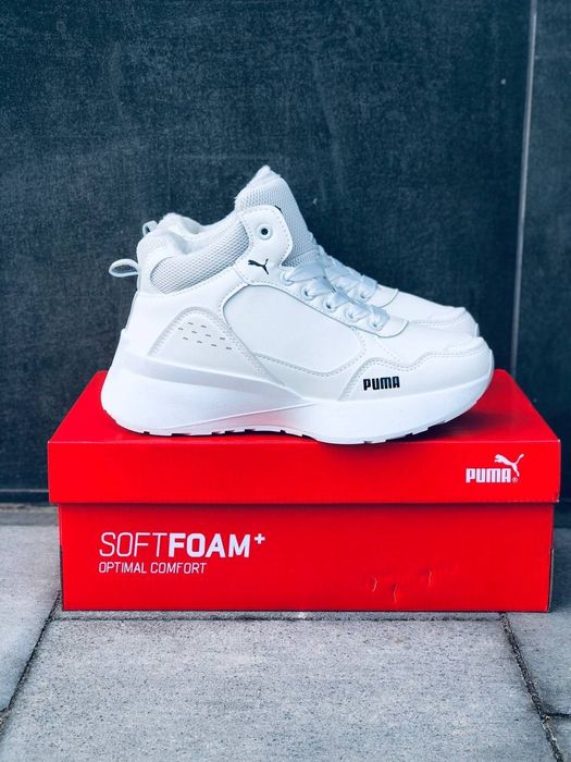 Женские кроссовки Puma Белые зимние кроссовки Пума Жіночі кросівки
