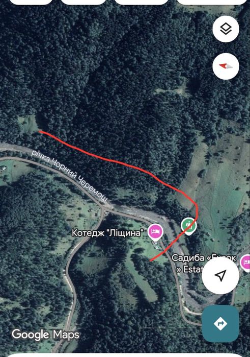 46 сот біля річки ,тиша та природа! Черемош  , без сусідів ,супер ціна