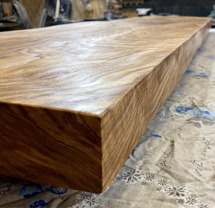 Blat dębowy z jesionu deska monolit półka z naturalną krawędzią