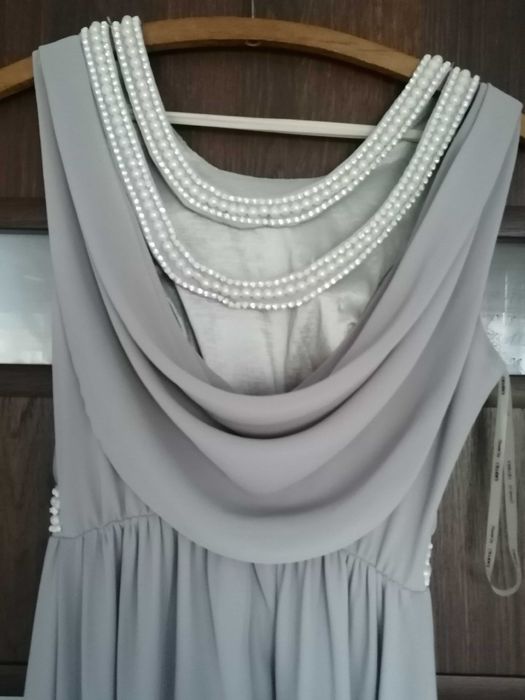 Długa suknia szara rozmiar s