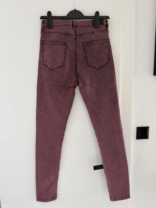 Jeansy super skinny, wysoki stan 38