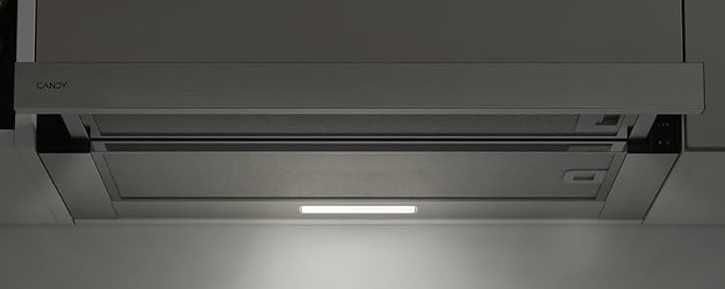 Candy CBT6130 3, teleskopowy okap 60 cm, 2 poziomy mocy