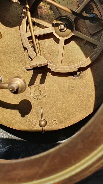 Zegar kominkowy antyk XIXwiek sygnowany August Moreau prezent na święt