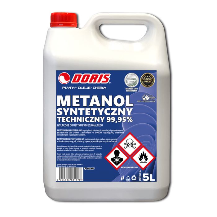 metanol dla firm techniczny 99% DORIS 100L Paleta 20szt x 5L