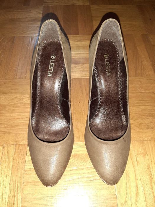 Czółenka damskie skórzane - rozm. 38