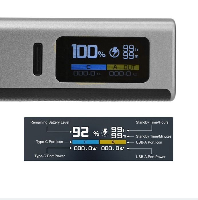Повербанк (Power bank) 10000 mAh зі швидкою зарядкою. Компактний і надійний.