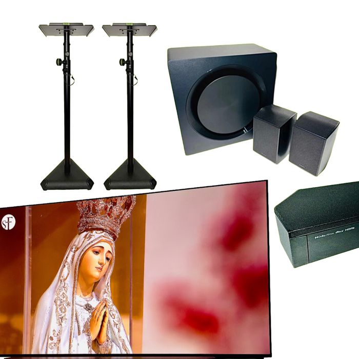 Cinema em Casa Samsung S95D 77 + Q990D + Zidoo + 60TB + Suportes Gravity