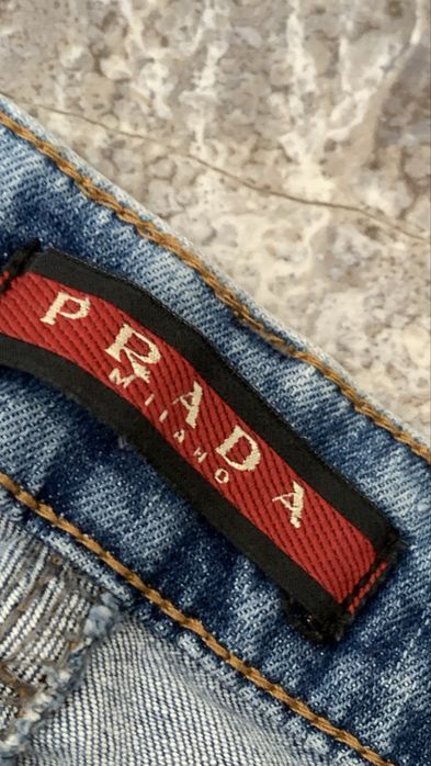 Jeansy damskie Prada Milano 27 niebieskie cudo