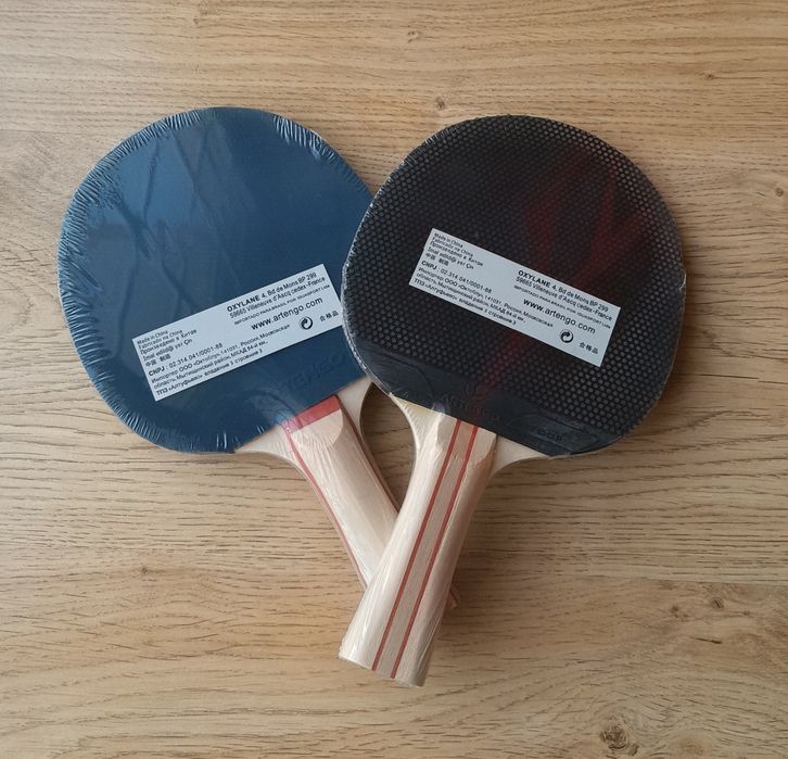 Conjunto de 2 Raquetes de Ténis de Mesa / Ping Pong Artengo — Novas / Seladas