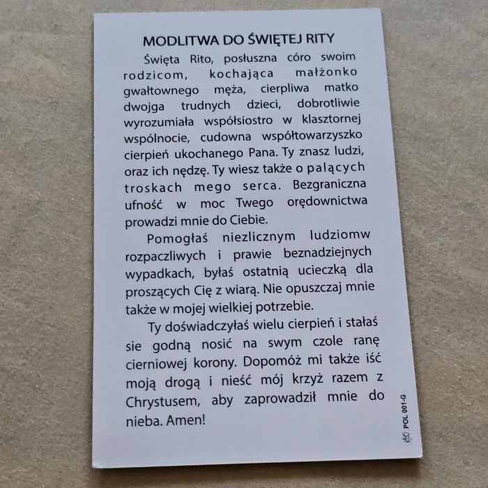 Bransoletka+obrazek z Cascia święta Rita