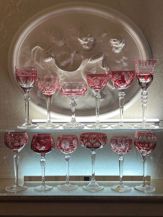 Кольоровий кришталь, келихи, цветной хрусталь