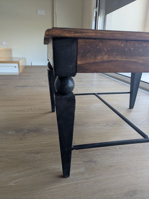 Mesa tampo de madeira rustica
