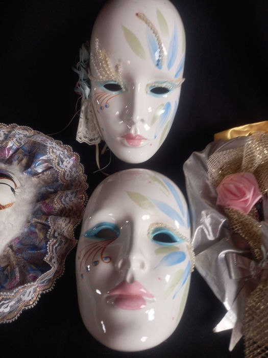 4 máscaras em porcelana (preço por todas)