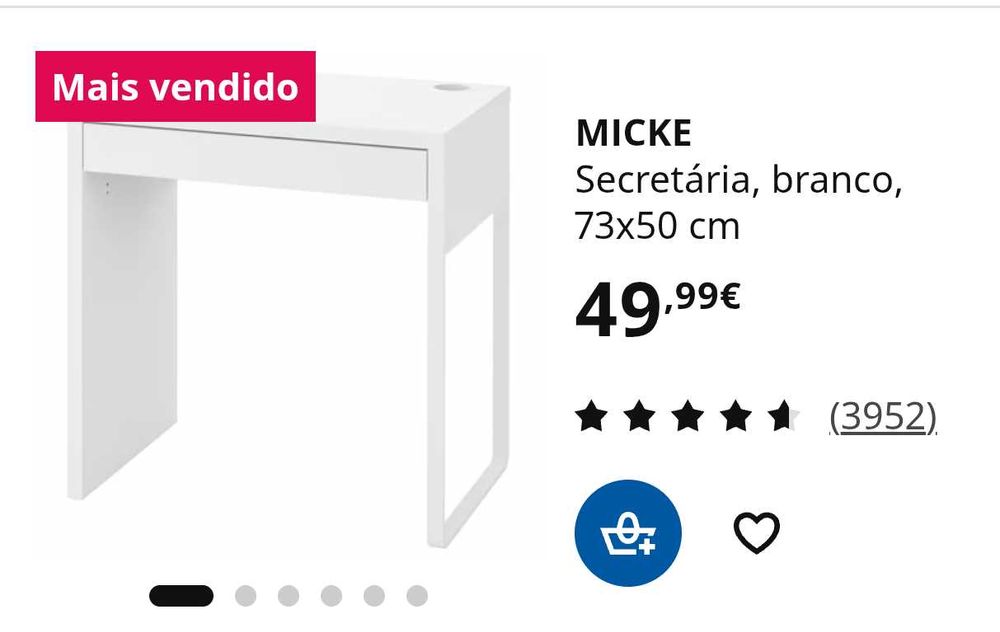 Secretária branca Ikea