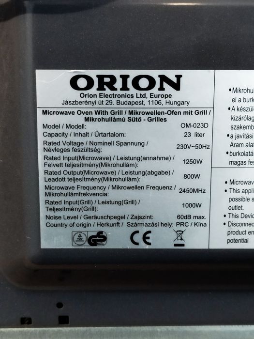 Sprzedam kuchenkę mikrofalową