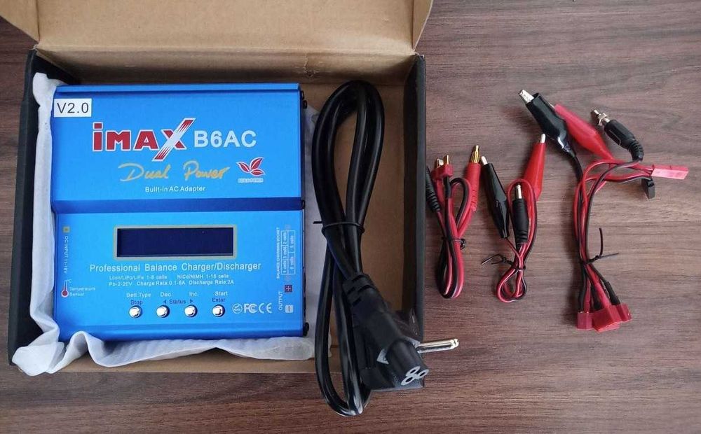 HTRC iMAX B6 AC Lipo Charger 80W 6A Dual Power RC Lipo Battery Charger for Lipo Life Nimh Nicd Battery With Digital LCD Screen