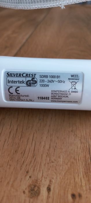 Szczotka parowa silver crest 1000w parownica